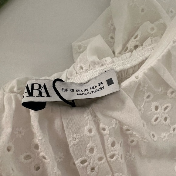Zara Ruffle White Dress - Picture 2 of 2